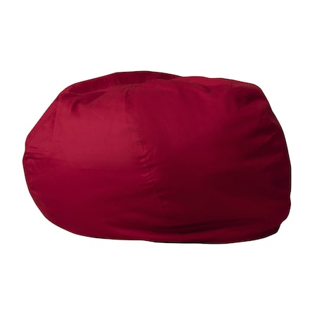 Flash Furniture Bean Bag Chair, 42 in W 42" L 19" H DG-BEAN-LARGE-SOLID-RED-GG